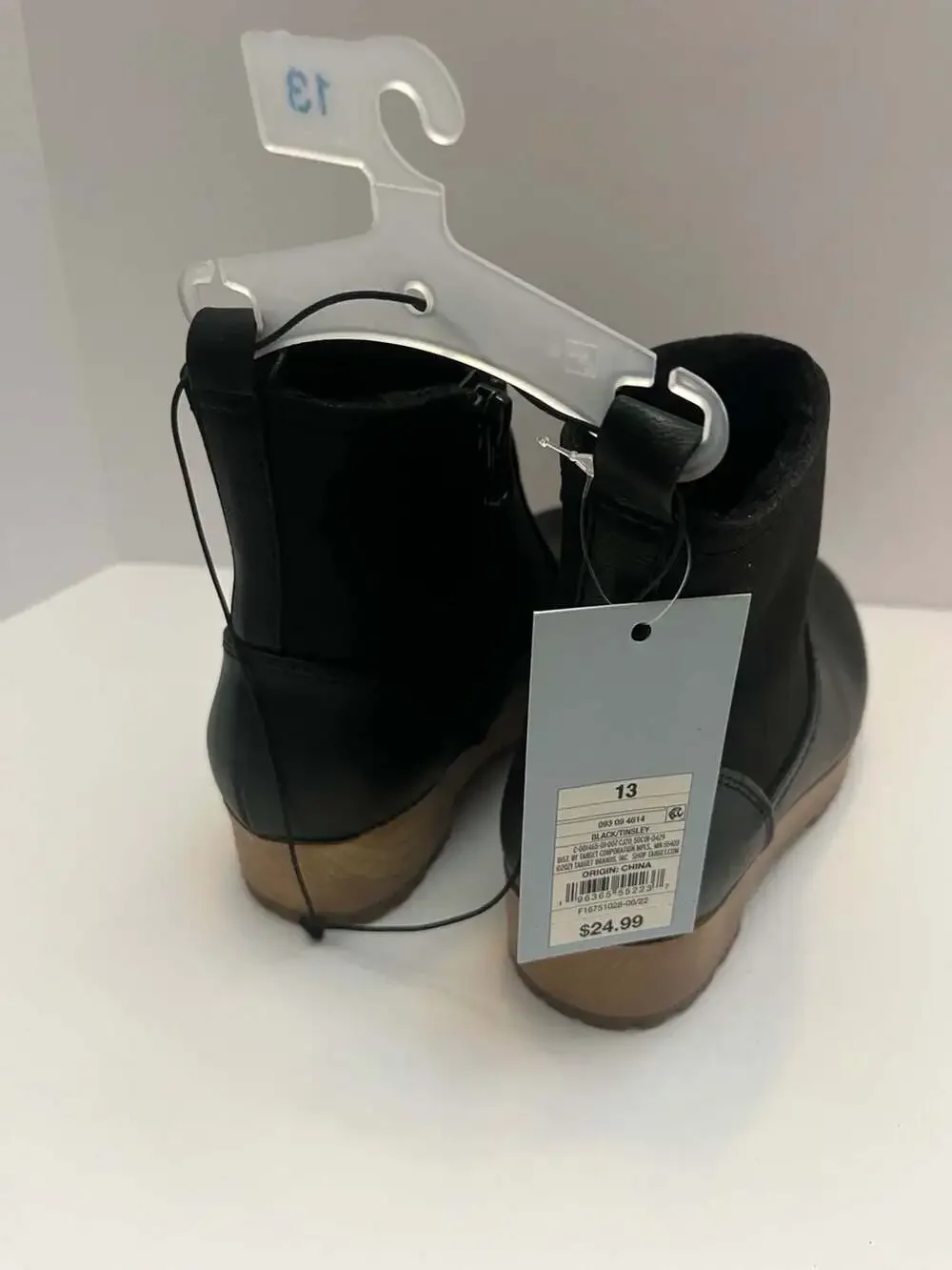 Target Cat & Jack Tinsley Black Faux Leather Zipper Ankle Boots